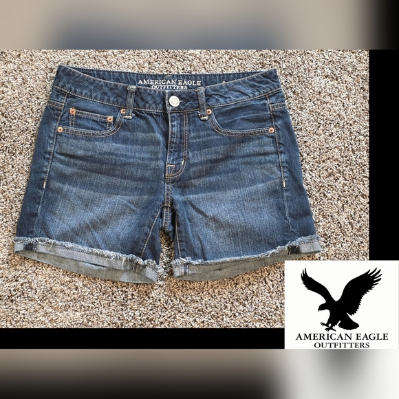 American Eagle Outfitters Pants - American Eagle Outfitters Dark Blue Jean Shorts Size 2